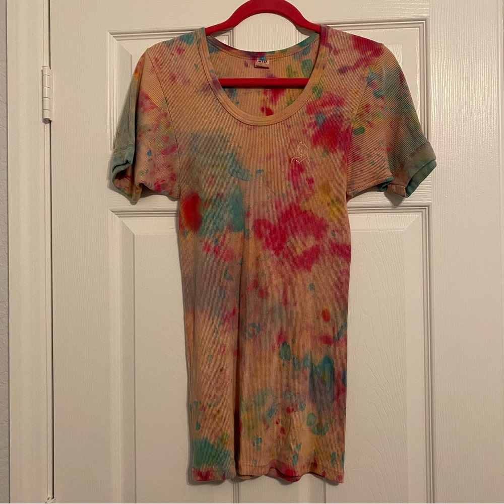 LIMTEX Tie-Dye Ribbed Tee – Size 6 (100% Cotton) - Item 0044